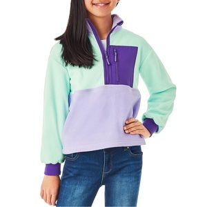 NWT Member's Mark Girls Half Zip Fleece Jacket Size XL 14/16
